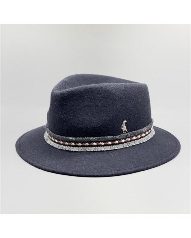 blue Indiana - grey fringe