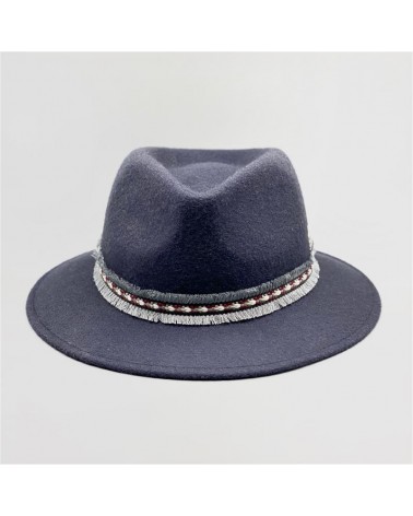 blue Indiana - grey fringe
